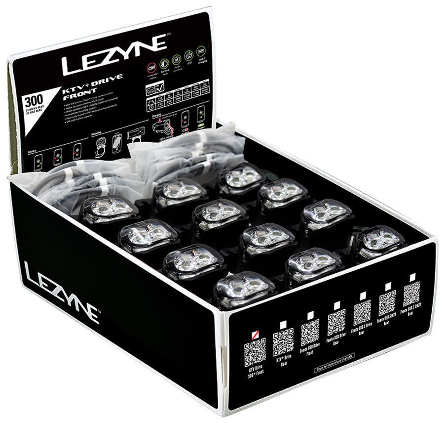 Lezyne KTV Drive 300+ Headlight - Box of 12