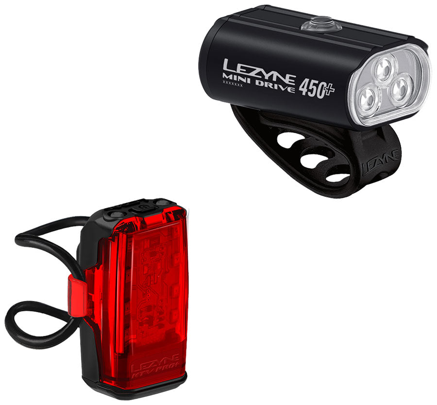 Lezyne Mini Drive 450+/KTV Drive Pro+ Headlight/Taillight Set