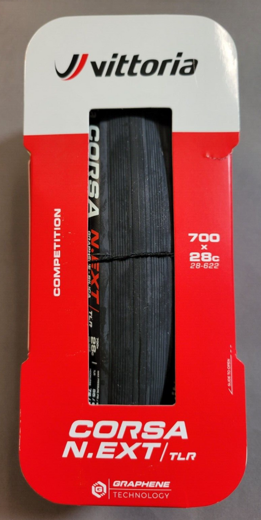 Vittoria Corsa N.EXT 700 x 28 Black 100 TPI Road TT Tire Tubeless Clincher