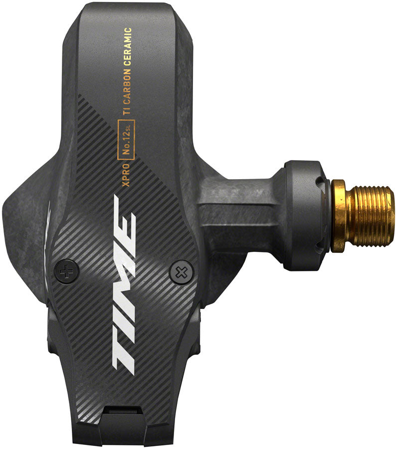 pedal-time-xpro-12sl-pedal-center-57mm-carbon-body-and-titanium-spindle-and-ceramic-bearing-including-iclic-free-cleats-carbon-gold-b1