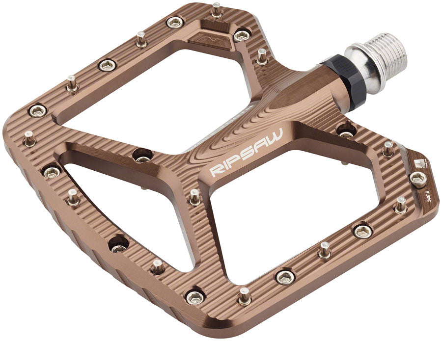Wolf Tooth Ripsaw Aluminum Pedals - Platform, Aluminum, 9/16", Black, Espresso