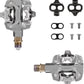 LOOK X-TRACK Single Power Pedals - Dual Sided Clipless, Chromoly,  9/16", Silver