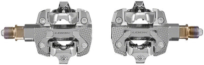 LOOK X-TRACK Dual Power Pedals - Dual Sided Clipless, Chromoly,  9/16", Silver