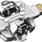 LOOK X-TRACK Dual Power Pedals - Dual Sided Clipless, Chromoly,  9/16", Silver
