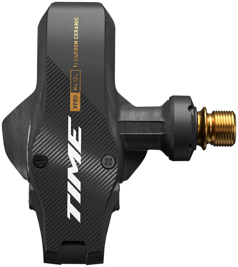 pedal-time-xpro-12sl-pedal-center-53mm-carbon-body-and-titanium-spindle-and-ceramic-bearing-including-iclic-free-cleats-carbon-gold-c1