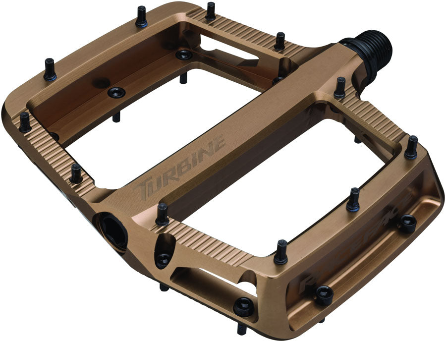RaceFace Turbine Pedals - Platform, Aluminum, 9/16", Kashmoney Gold