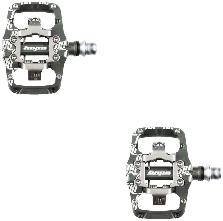 Hope Union TC Pedals - Dual Sided Clipless with Platform, 9/16", Smoke