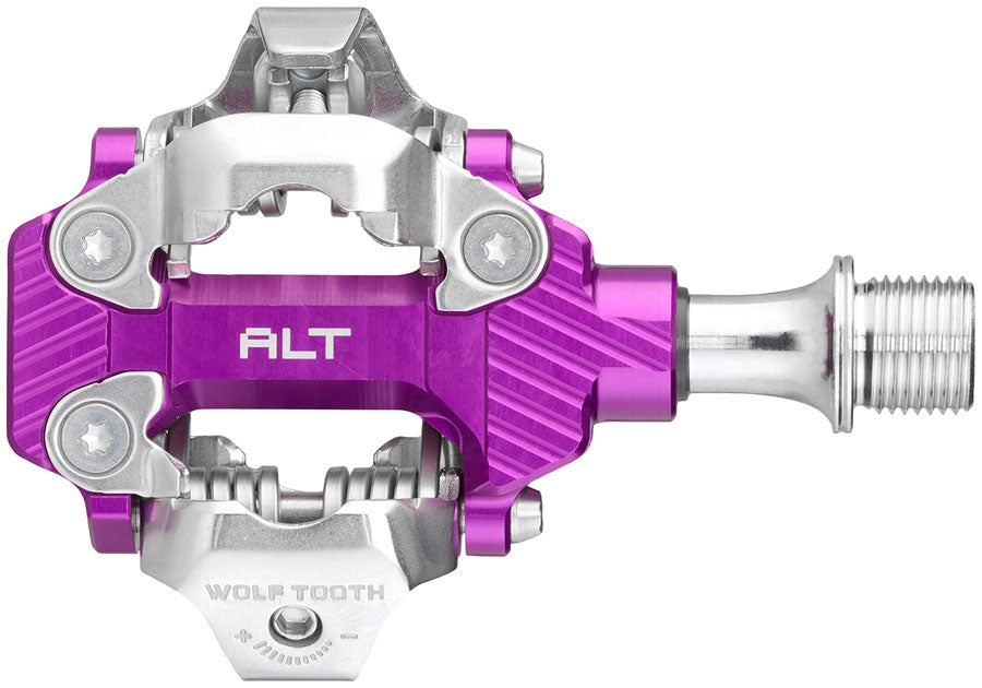 wolf-tooth-alt-xc-clipless-pedals-dual-sided-clipless-alloy-9-16-ultraviolet-purple-pair-shimano-spd
