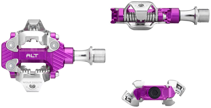 wolf-tooth-alt-xc-clipless-pedals-dual-sided-clipless-alloy-9-16-ultraviolet-purple-pair-shimano-spd