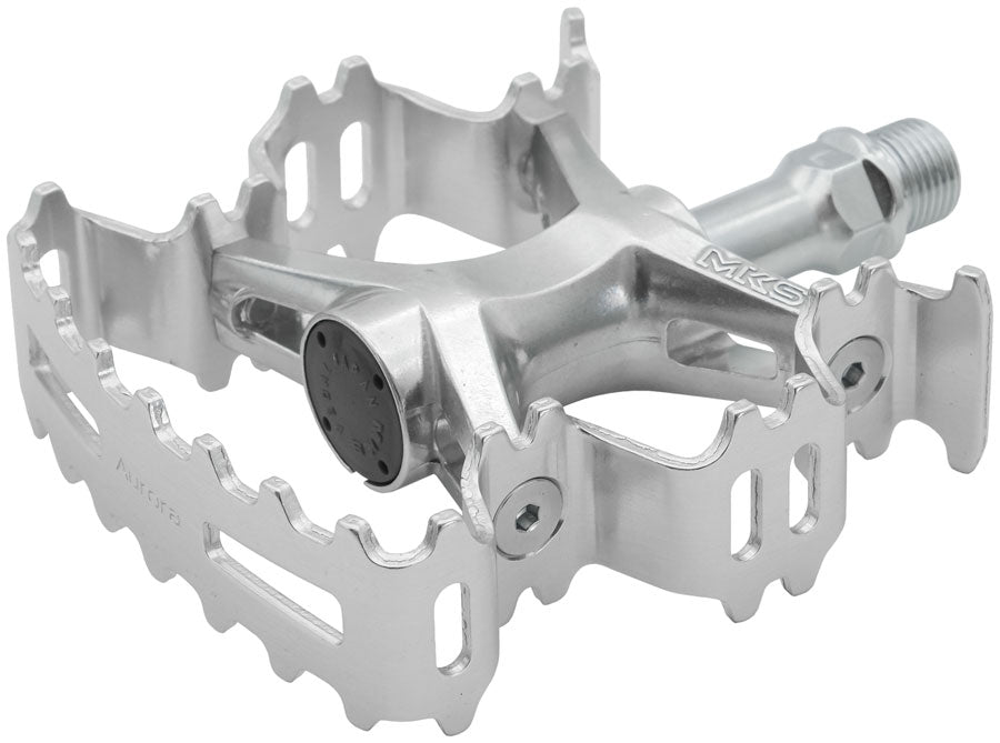 MKS Aurora Pedals - Platform, Aluminum, 9/16", Silver