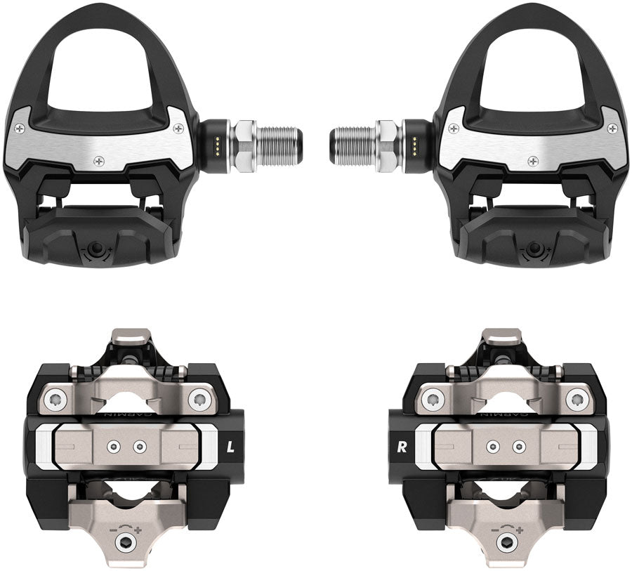 Garmin Rally RS/XC210 Power Meter Pedals Bundle - Clipless, Composite/Alloy, 9/16", Black, Pair, Dual-Sensing, Shimano SPD-SL/SPD