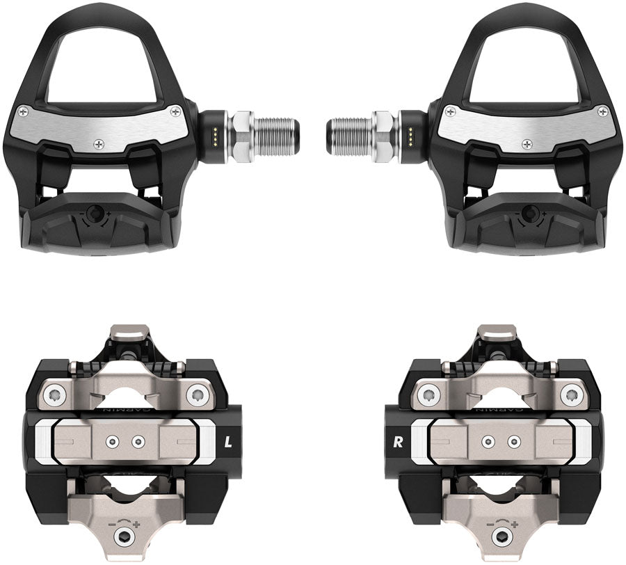 Garmin Rally RK/XC210 Power Meter Pedals Bundle - Clipless, Composite/Alloy, 9/16", Black, Pair, Dual-Sensing, LOOK KEO/Shimano SPD