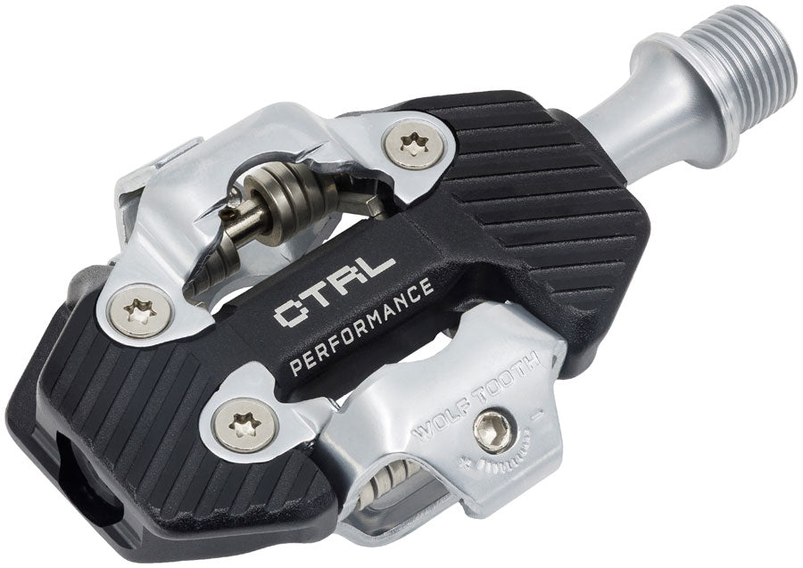 Wolf Tooth CTRL Trail Performance Clipless Pedals - Dual Sided Clipless, Alloy, 9/16", Black, Pair, Shimano SPD