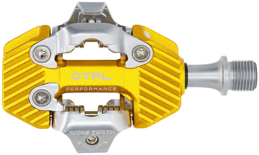 wolf-tooth-ctrl-trail-performance-clipless-pedals-dual-sided-clipless-alloy-9-16-gold-pair-shimano-spd