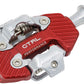 Wolf Tooth CTRL Trail Performance Clipless Pedals - Dual Sided Clipless, Alloy, 9/16", Red, Pair, Shimano SPD