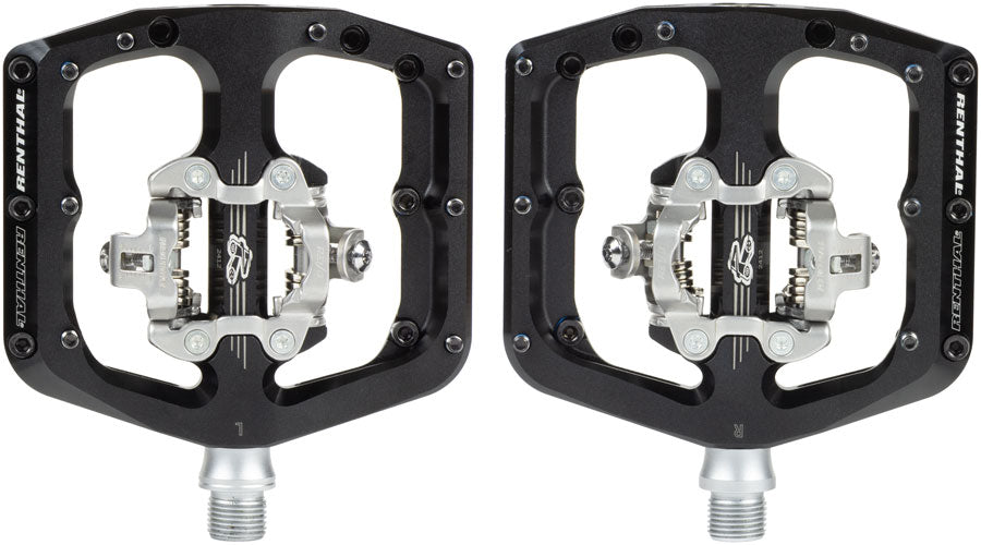 Renthal Revo-DHC Pedals - Dual Sided Clipless with Platform, Alloy, 9/16", Black, Shimano SPD