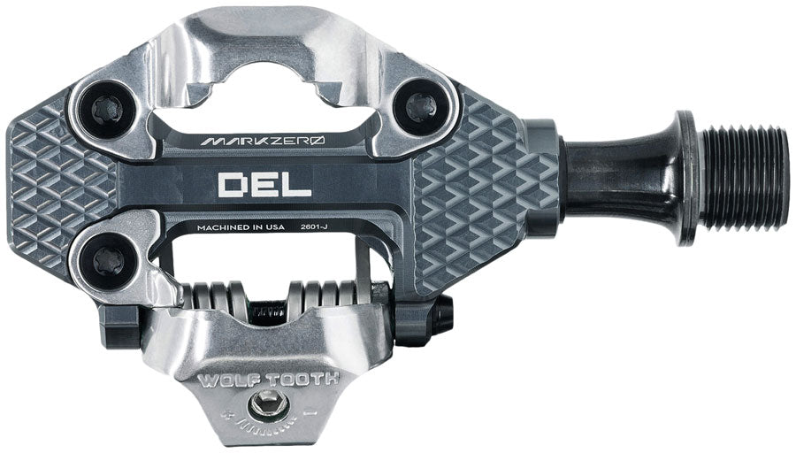 wolf-tooth-mk0-del-gravel-race-clipless-pedals-single-sided-clipless-alloy-9-16-shadow-gray-pair-shimano-spd