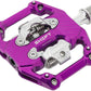 Wolf Tooth SHIFT Gravity Clipless Pedals - Dual Sided Clipless, Alloy, 9/16", Ultraviolet Purple, Pair, Shimano SPD