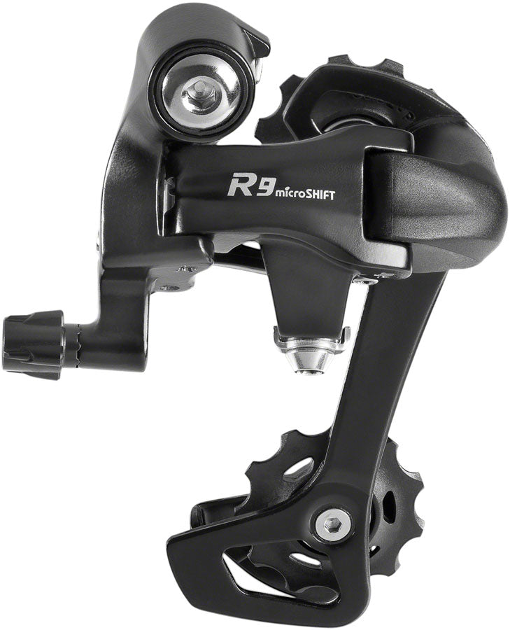 microSHIFT R9 Rear Derailleur - 9-Speed, Long Cage, Shimano Road Compatible, Black