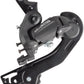 microSHIFT M21 Rear Derailleur - 6,7 Speed, Long Cage, Dropout Claw Hanger, Black