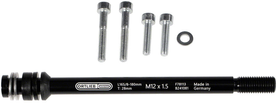 Ortlieb Thru Axle M6-Connector - 1.5mm, Black