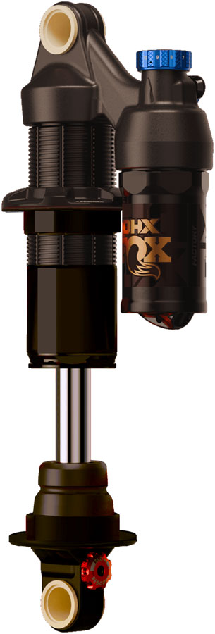 FOX DHX Factory Rear Shock - Metric, 210 x 55 mm, 2-Position Lever, Hard Chromoly Stanchion, Black