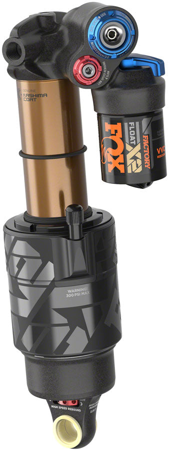 FOX FLOAT X2 Factory Rear Shock - Trunnion Metric, 185 x 50 mm, 2-Position Lever, Kashima Coat