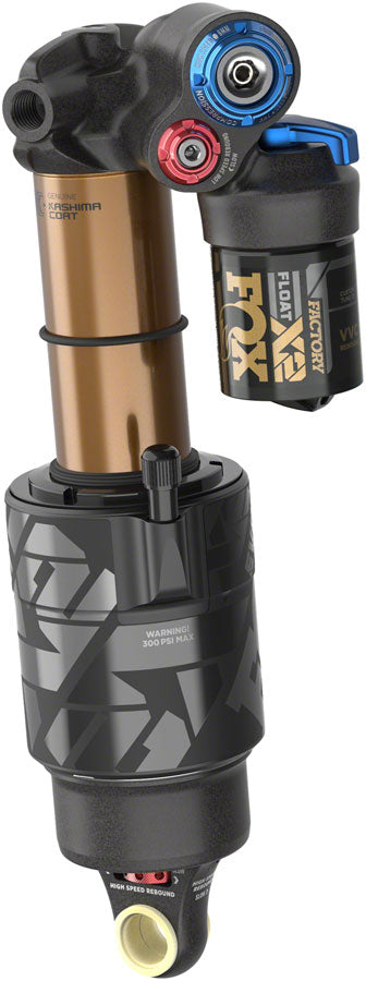 FOX FLOAT X2 Factory Rear Shock - Trunnion Metric, 185 x 50 mm, 2-Position Lever, Kashima Coat