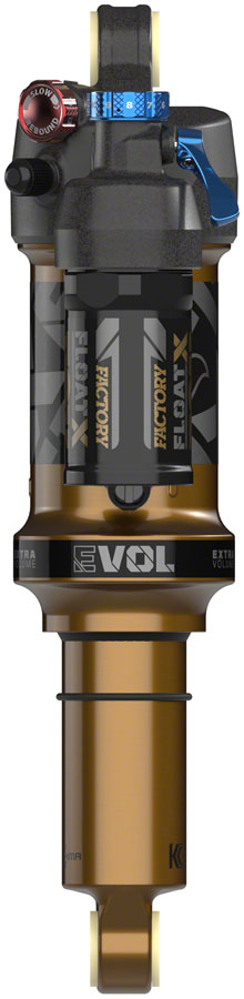 FOX FLOAT X Factory Rear Shock - Metric, 210 x 55 mm, 0.4 Spacerr, 2-Position Lever, EVOL LV, Kashima Coat