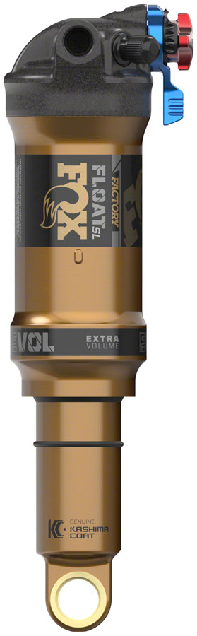 FOX FLOAT SL Factory Rear Shock - Trunnion Metric, 165 x 45 mm, 3-Postion Lever, EVOL SV, Kashima Coat