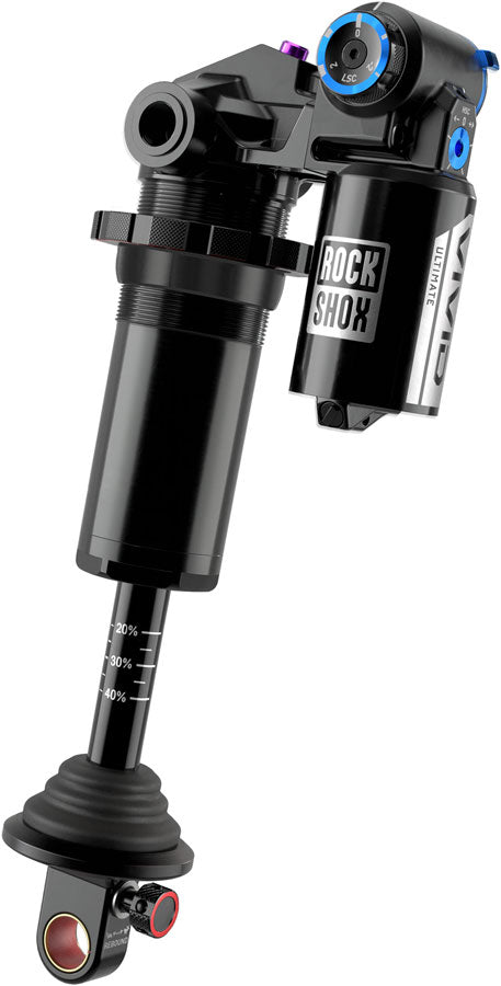 RockShox Vivid Coil Ultimate RC2T Rear Shock - 185 x 52.5mm, Reb 55 / Comp 34, Adj. Hydraulic Bottom Out, L/45, Standard Trunnion, D1