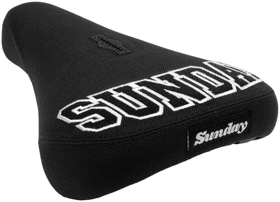 Sunday Blockhead BMX Seat - Pivotal, Black/White, Fat