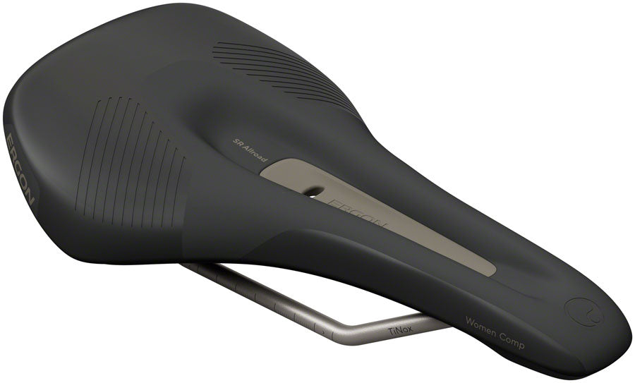 Ergon SR Allroad Comp Saddle - TiNox XP, Black, Women's, Small/Medium