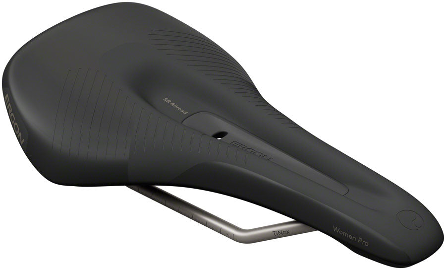 Ergon SR Allroad Pro Saddle - TiNox SL, Black, Women's, Small/Medium