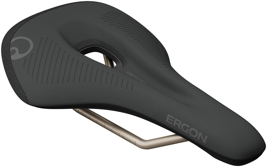 Ergon SMS Pro Saddle - TiNox SL, Black, Men's, Medium/Large