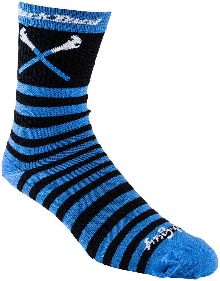 Park Tool SOX-6 Cycling Socks - Black/Blue, Small/Medium