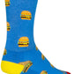 SockGuy Crew Burgers Socks - 6", Large/X-Large
