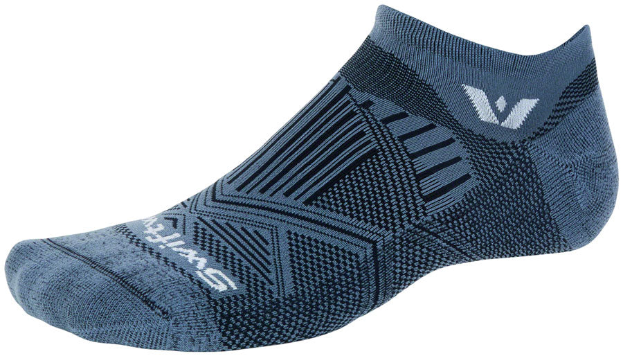 SwiftWick Aspire No Show Socks - Denim, Small