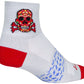 SockGuy Classic Red Skull Socks - 3", Small/Medium