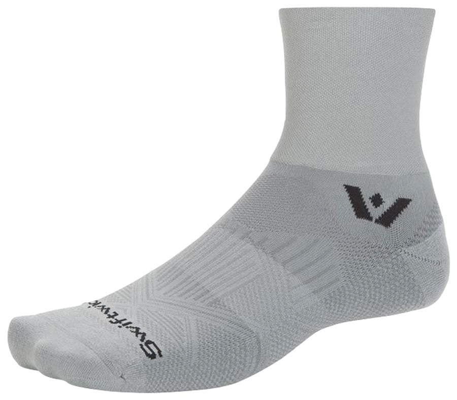 Swiftwick Aspire Quarter Crew High Socks - Circuit Pewter, Small