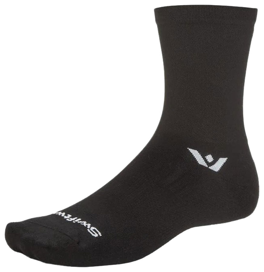 Swiftwick Aspire Mid-Crew Socks - Circuit Black, XLarge