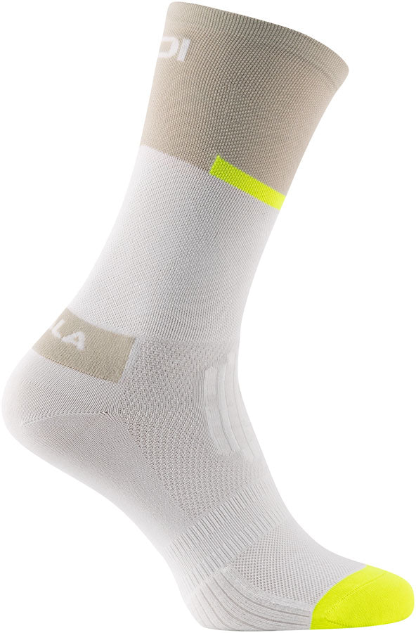 SIDI Neo Socks - White/Sand, 20cm, Fits Sizes 35-39