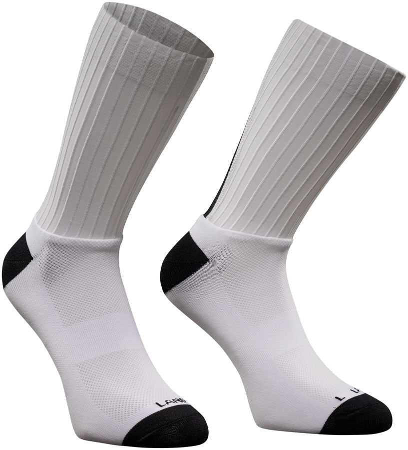 Pearl Izumi PI/Black Woven Aero Socks - Large, White