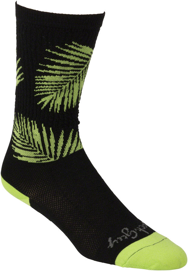 all-city-key-west-carl-socks-8-inch-black-green-large-x-large