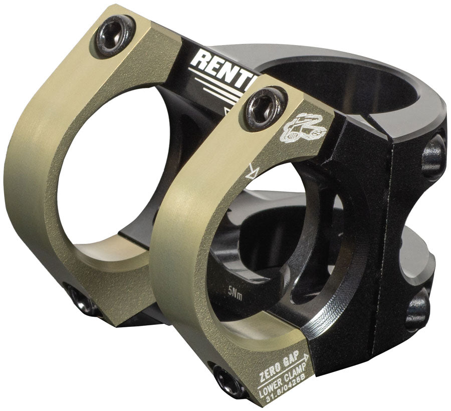 Renthal Apex Stem - 31mm, 31.8 Clamp, +/-5, 1 1/8", Aluminum, Black/Gold