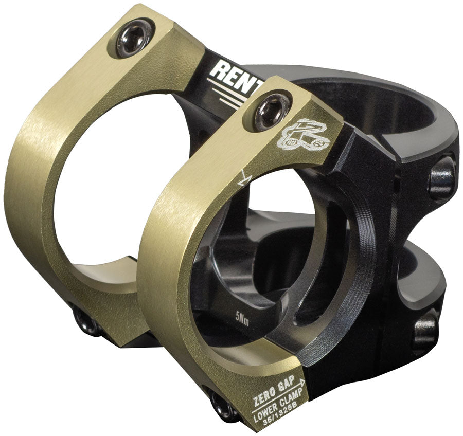Renthal Apex 35 Stem - 33mm, 35 Clamp, +/-5, 1 1/8", Aluminum, Black/Gold