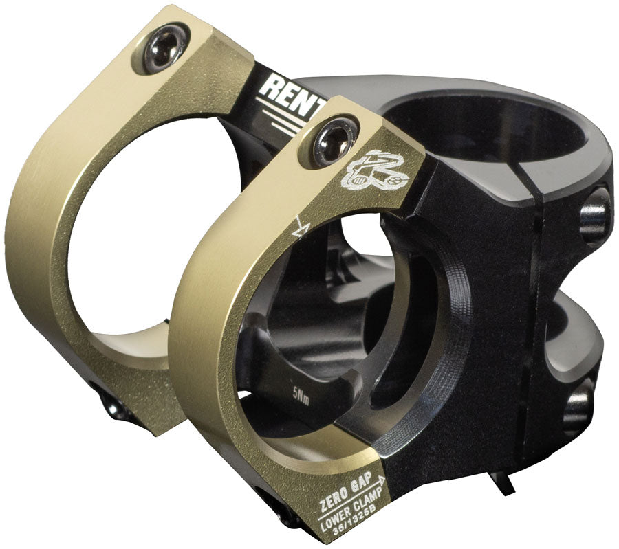 Renthal Apex 35 Stem - 40mm, 35 Clamp, +/-5, 1 1/8", Aluminum, Black/Gold