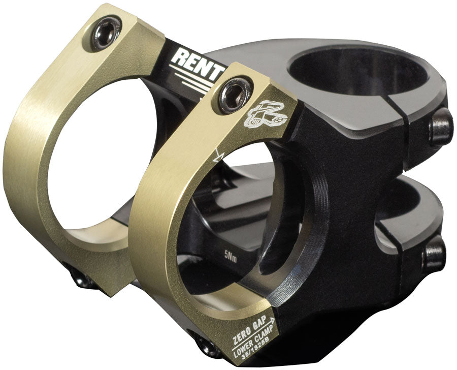Renthal Apex 35 Stem - 50mm, 35 Clamp, +/-5, 1 1/8", Aluminum, Black/Gold