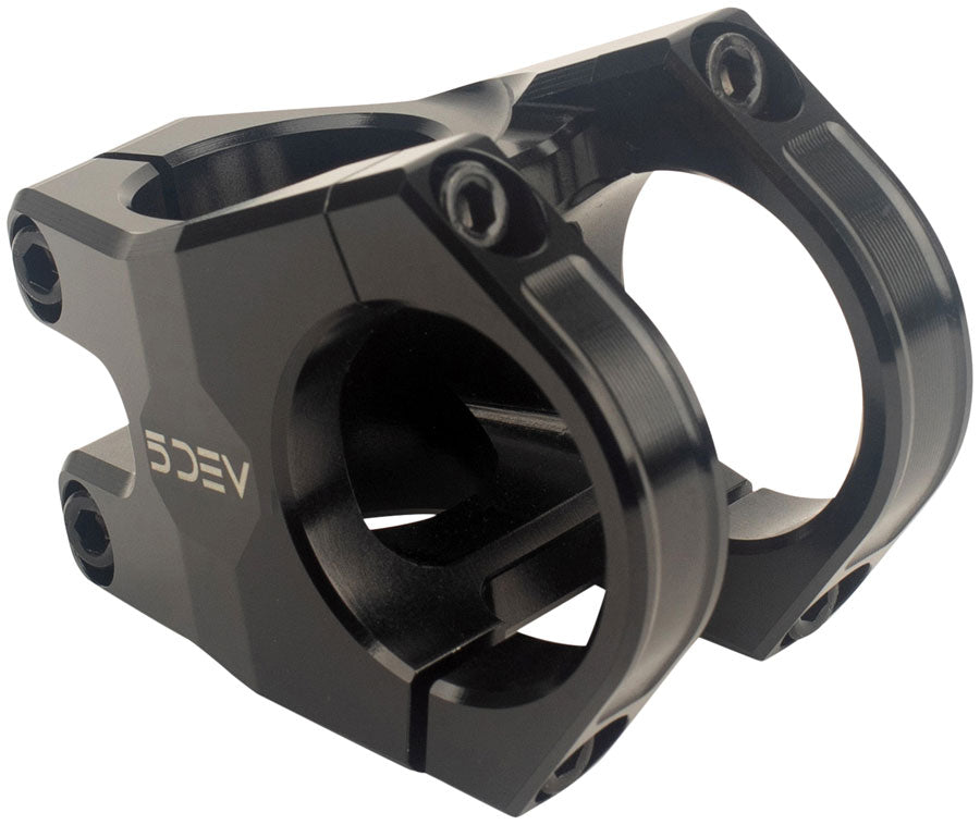 5DEV Aluminum 4-Bolt Stem - 35mm, 35 Clamp, +/-0, 1 1/8", Aluminum, Black