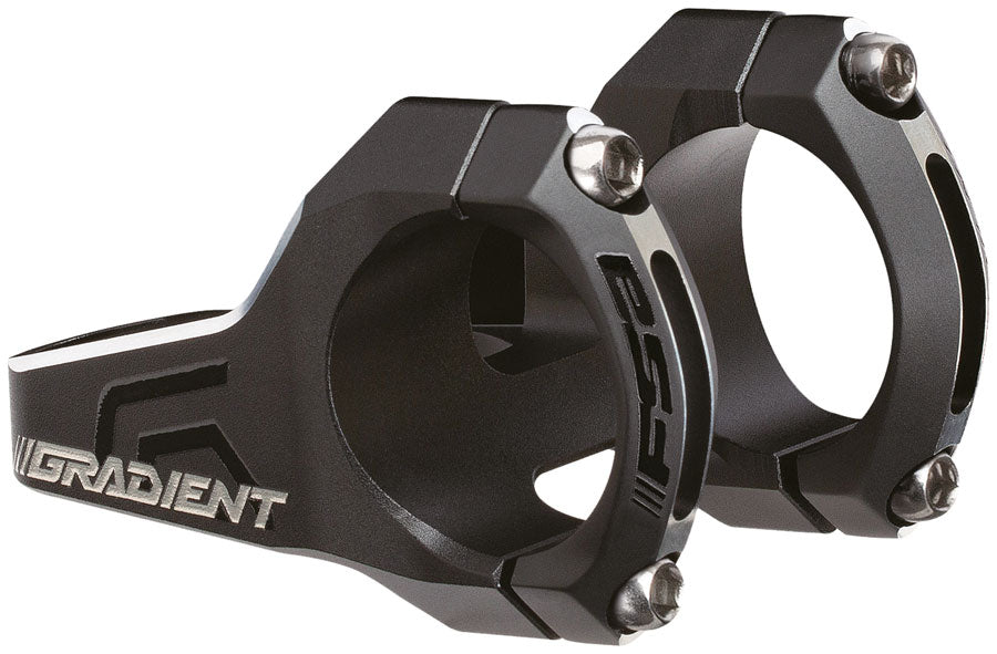 Full Speed Ahead Gradient Stem - 45mm, 31.8mm Clamp, +6, 1 1/8", Black, Direct Mount